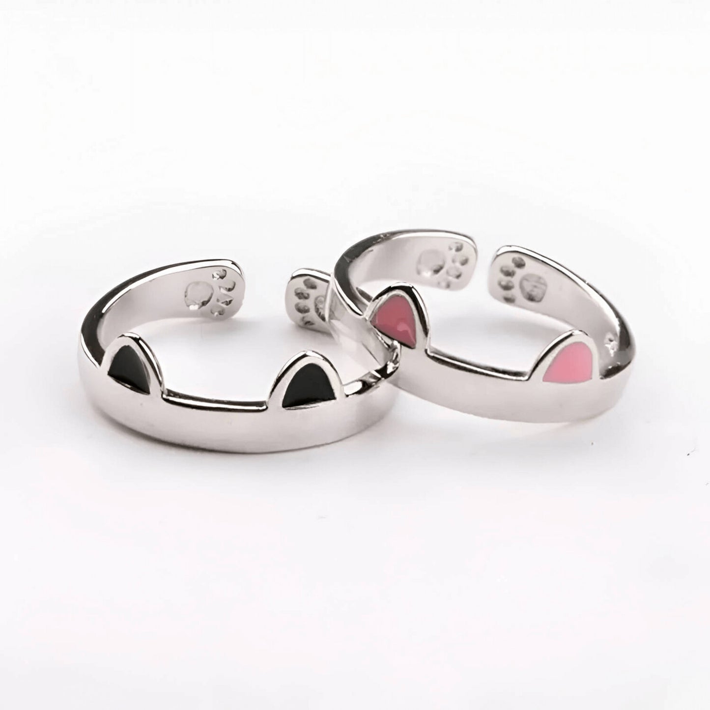 Matching Cat Adjustable Rings (Pair)