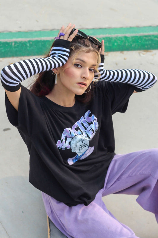 Black & White Striped Long Sleeves