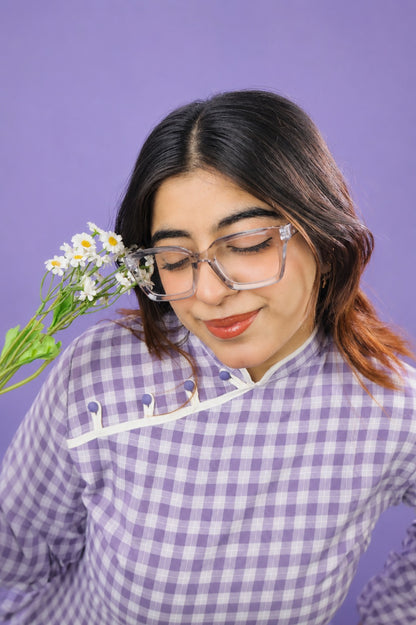Ash Grey Square Glasses