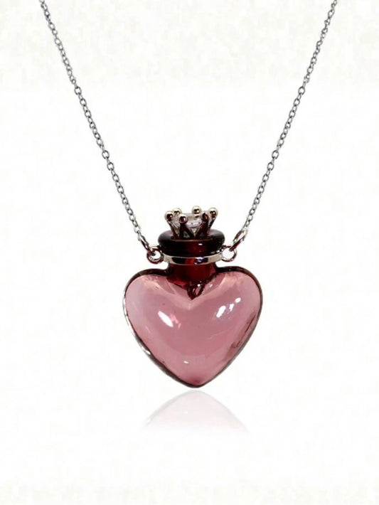 Violet Heart Vial Pendant (+ Free Dropper!)