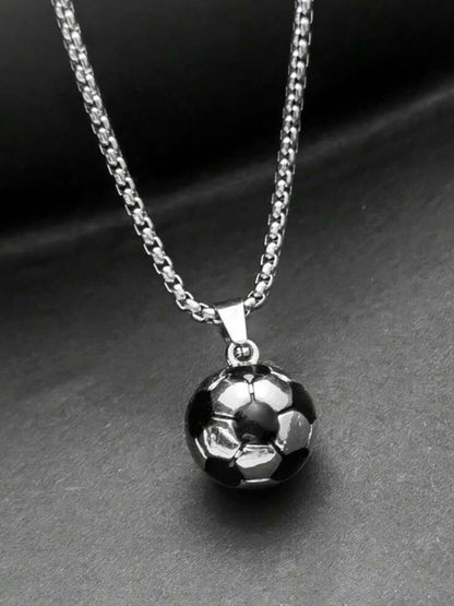Stainless Steel Football Pendant