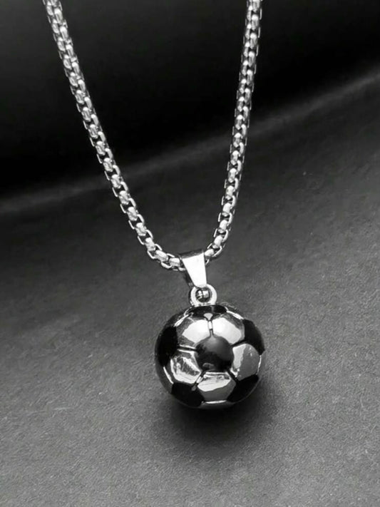 Stainless Steel Football Pendant