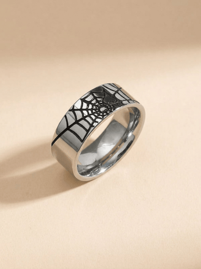 Spidey Heart Stainless Ring