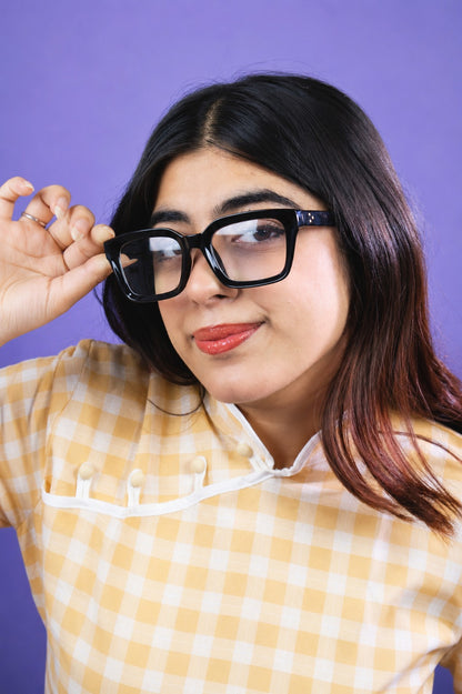 Noir Black Square Glasses