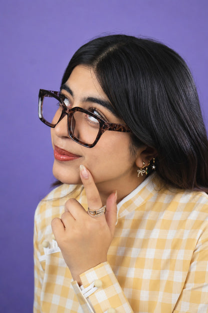 Tortoiseshell Brown Square glasses