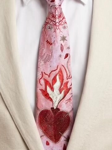 Cupid Flame Pink Neck Tie