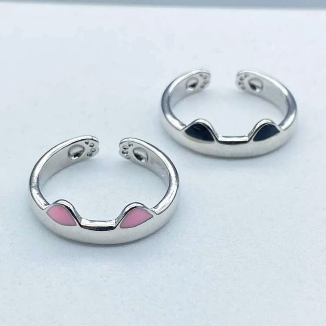 Matching Cat Adjustable Rings (Pair)
