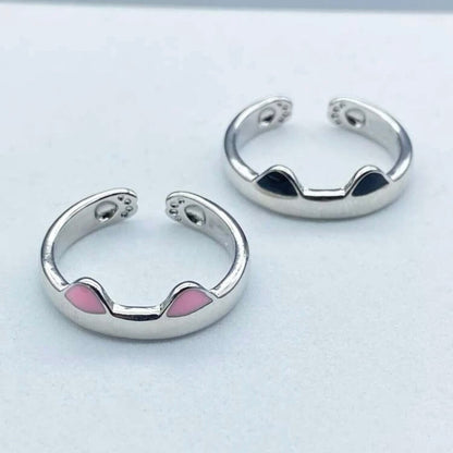 Matching Cat Adjustable Rings (Pair)
