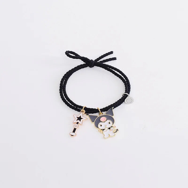 Matching Kuromi & My Melody Magnetic Bracelets