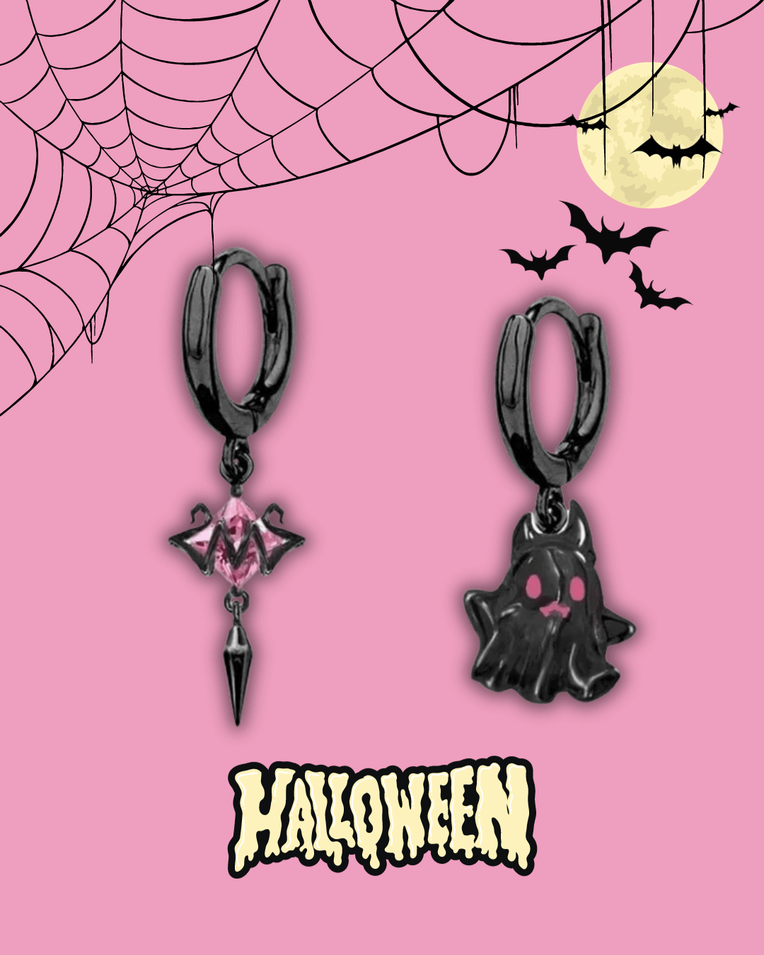Boo Ghost Irregular Earrings