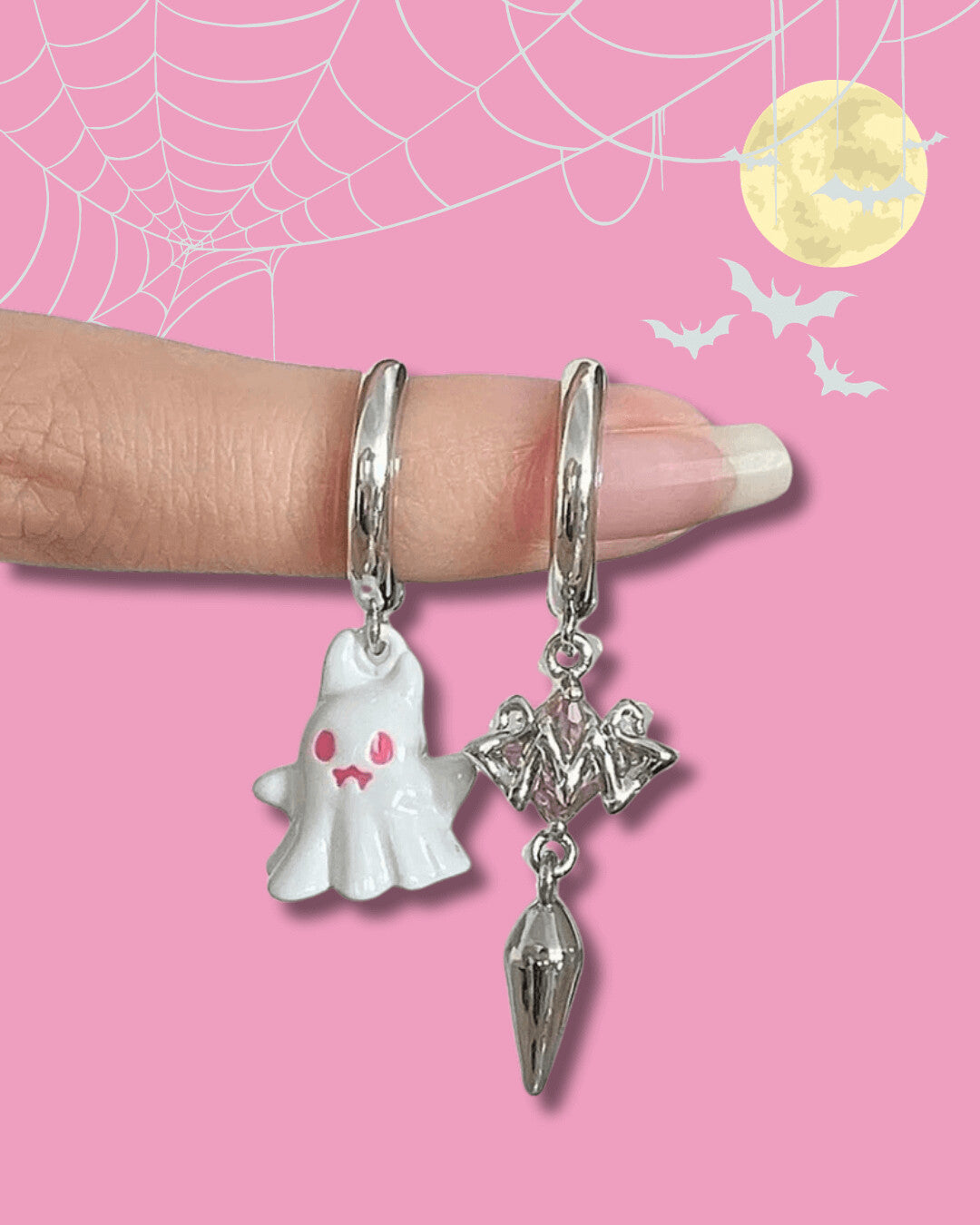 Boo Ghost Irregular Earrings