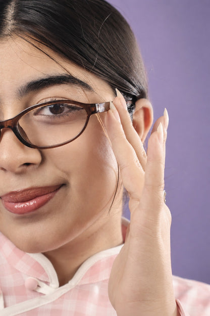 Espresso Oval Frame Glasses