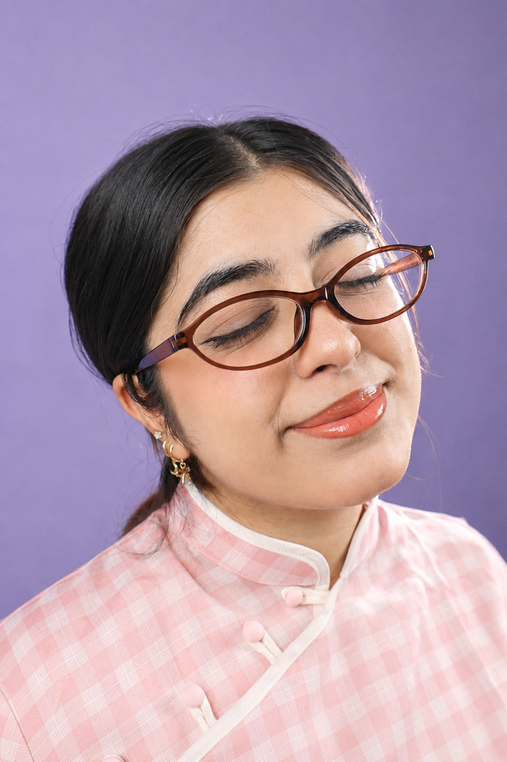 Espresso Oval Frame Glasses