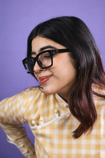 Noir Black Square Glasses