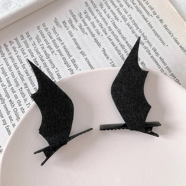 Bat Wing Hair Pins (Pair)