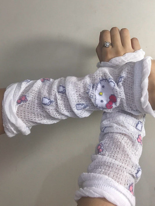 Sanrio White Sleeves (Hello Kitty & Kuromi)