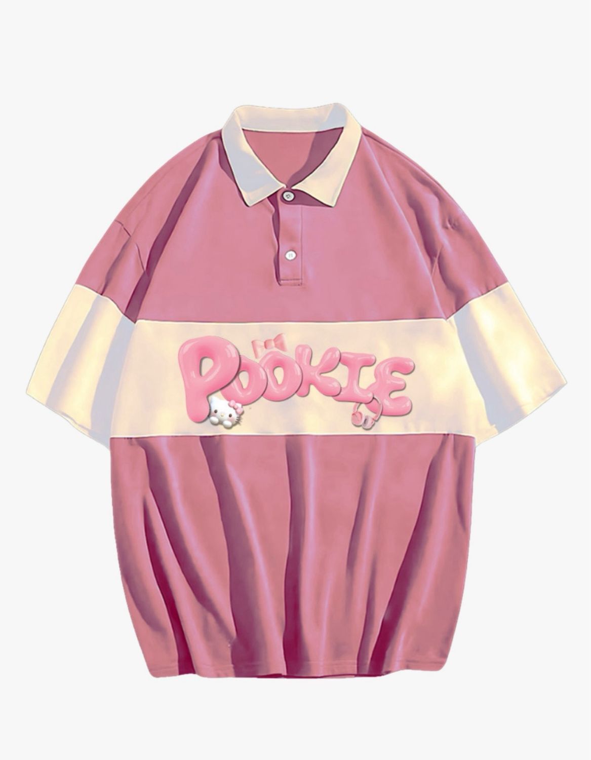 Hello Kitty "Pookie" Pastel Pink Polo Shirt
