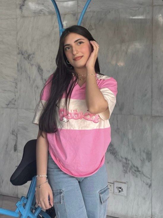Hello Kitty "Pookie" Pastel Pink Polo Shirt
