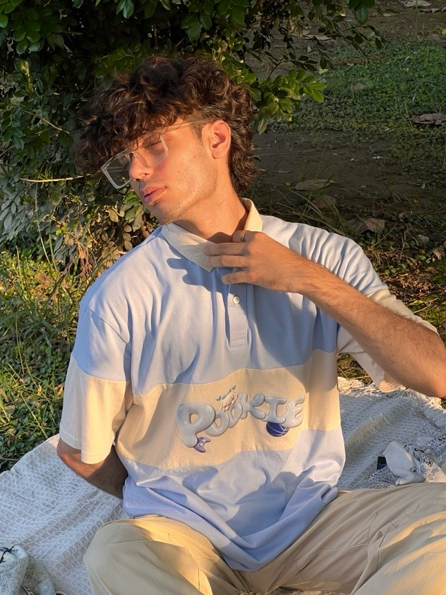 Cinnamoroll "Pookie" Pastel Blue Polo Shirt