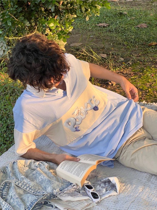 Cinnamoroll "Pookie" Pastel Blue Polo Shirt