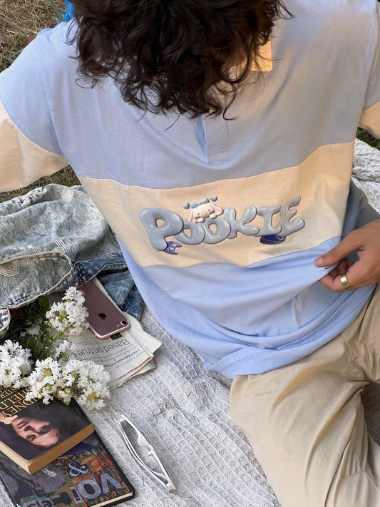 Cinnamoroll "Pookie" Pastel Blue Polo Shirt