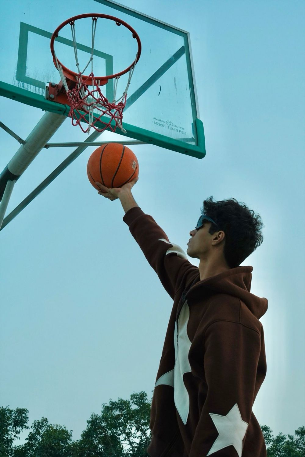 Cocoa Stellar Oversized Zip-Up Hoodie