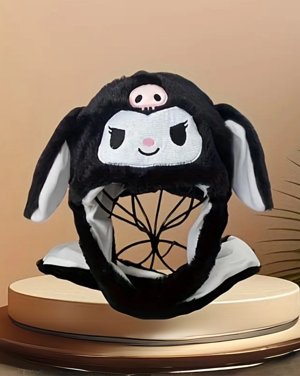 Black Kuromi Moveable Ears Headband