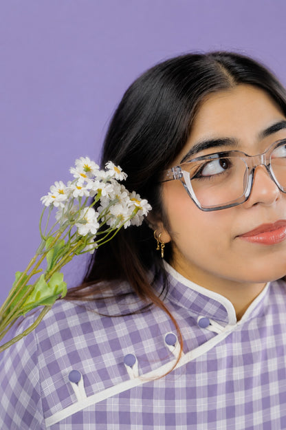 Ash Grey Square Glasses