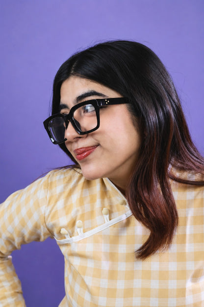 Noir Black Square Glasses