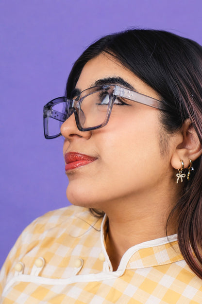 Ash Grey Square Glasses