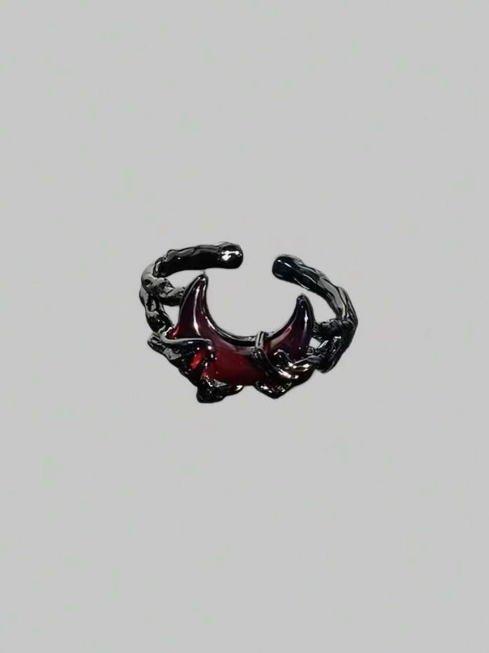 Shadow Wrapped Moon Ring