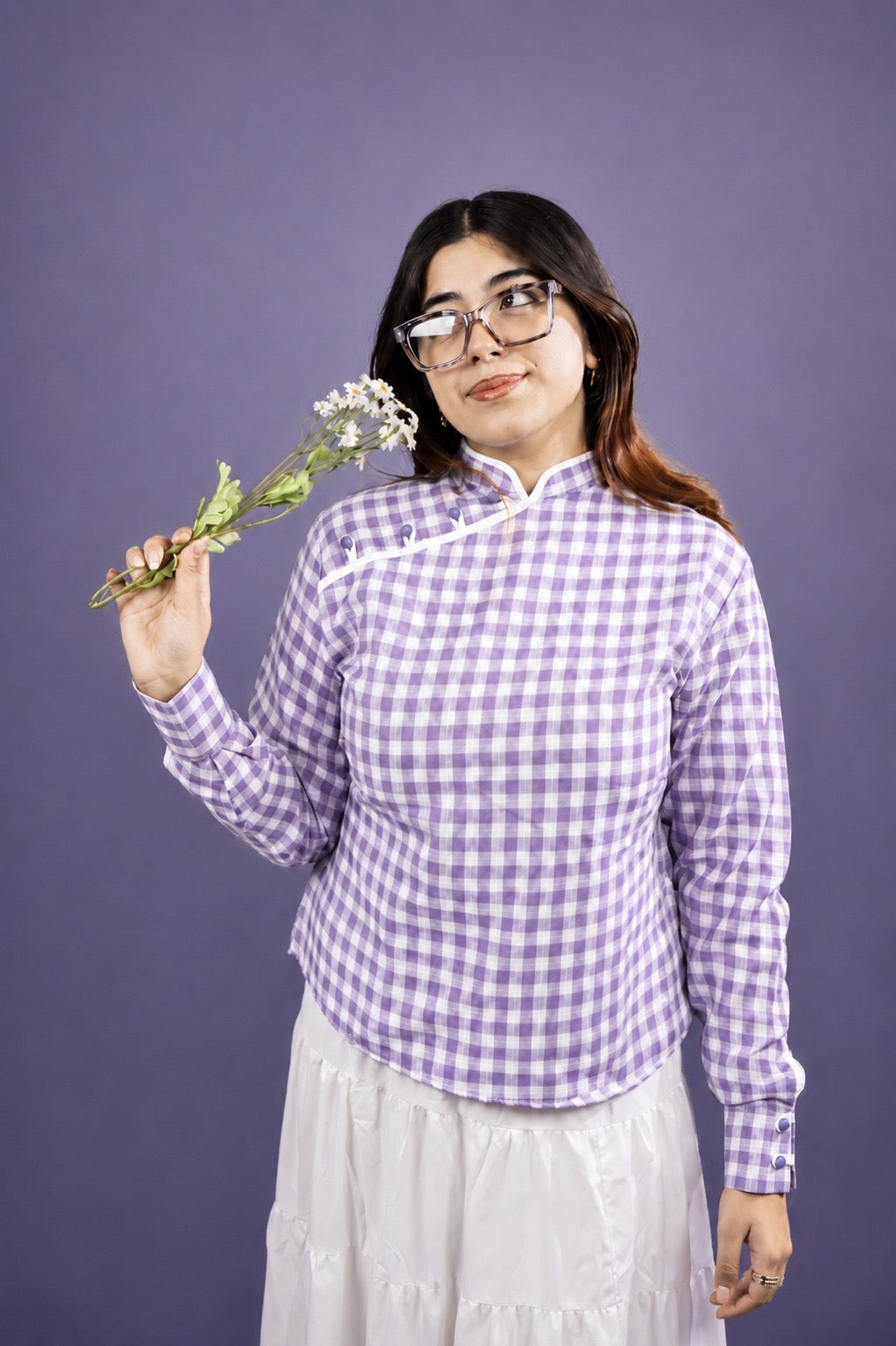 Lavendar Lilac Loop Cinch Top