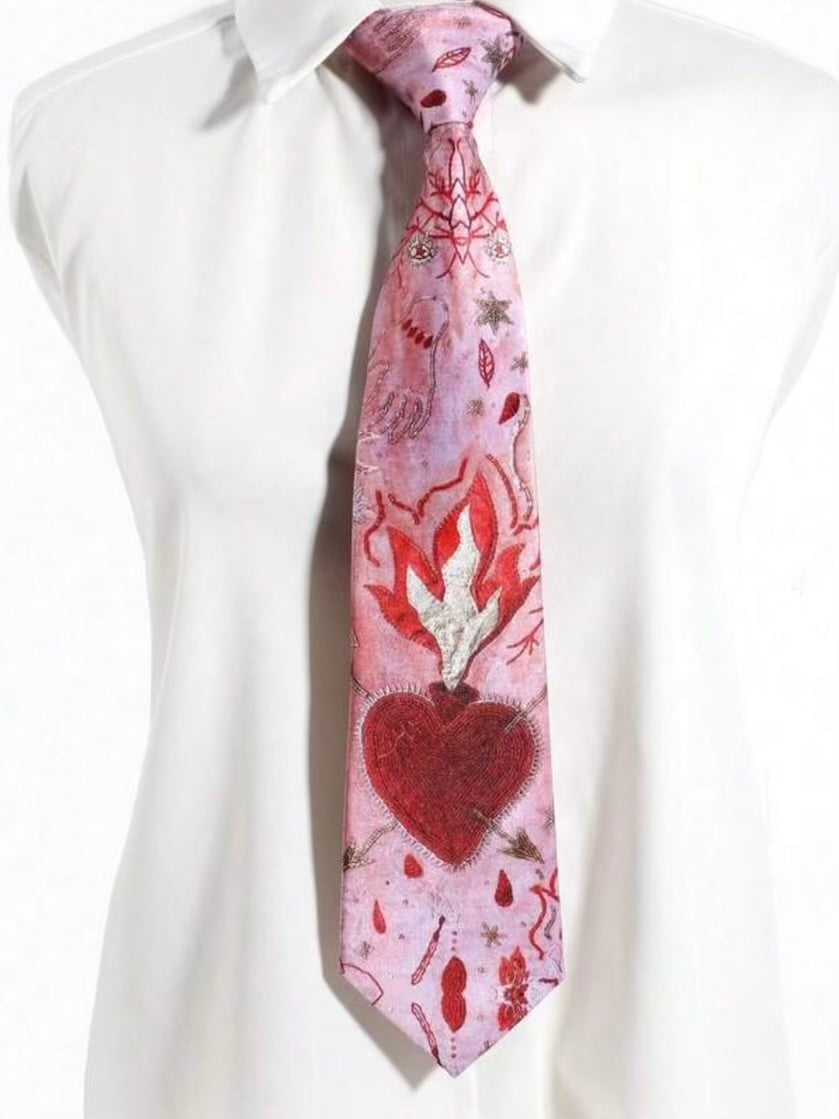 Cupid Flame Pink Neck Tie