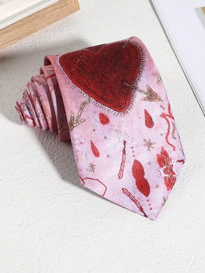 Cupid Flame Pink Neck Tie