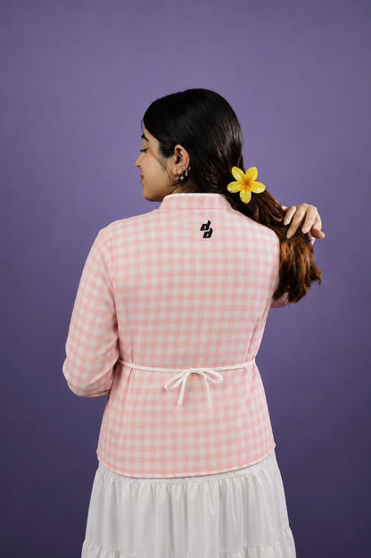 Peachy Pink Loop Cinch Top