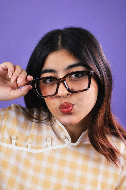 Tortoiseshell Brown Square glasses