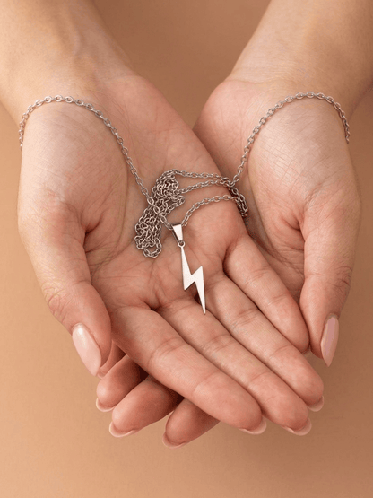 Thor Lightning Bolt Stainless Necklace