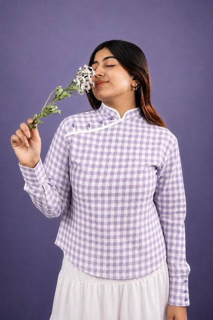 Lavendar Lilac Loop Cinch Top