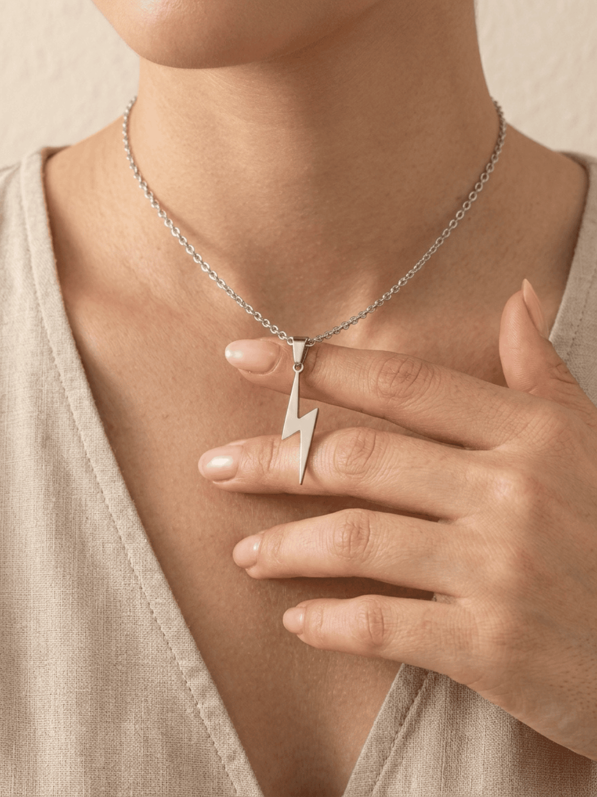 Thor Lightning Bolt Stainless Necklace