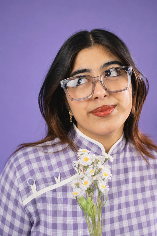 Ash Grey Square Glasses