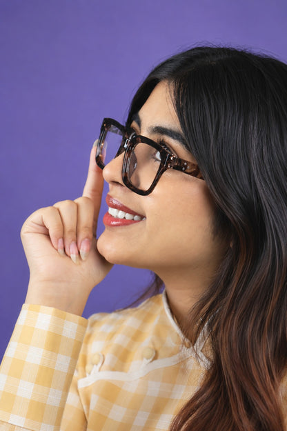 Tortoiseshell Brown Square glasses