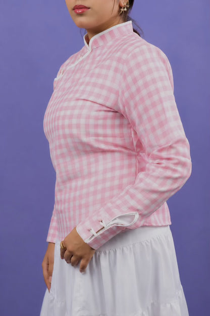 Peachy Pink Loop Cinch Top