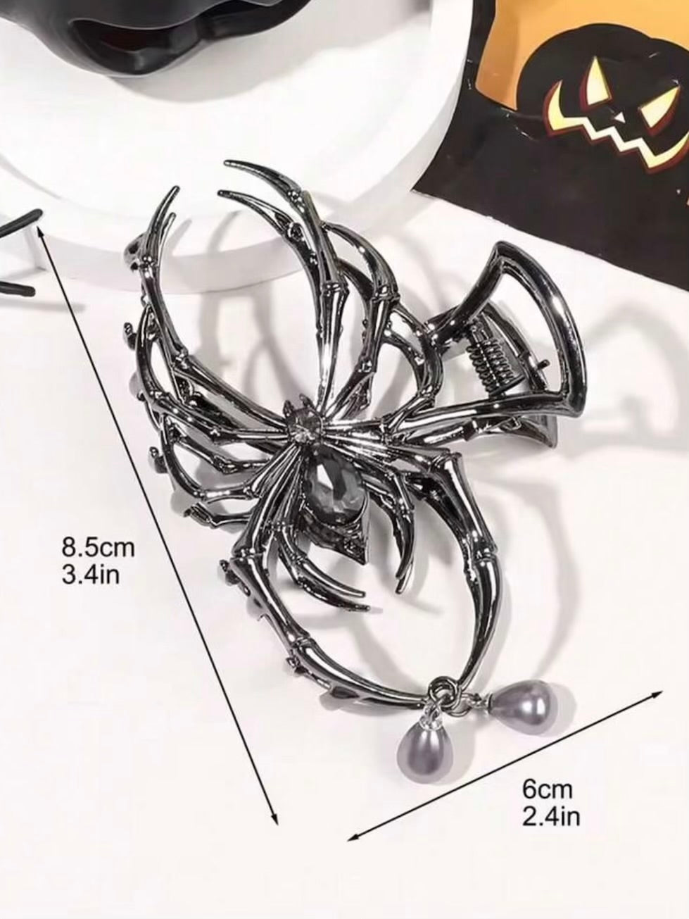 Spider Pearl Claw Hair Clip