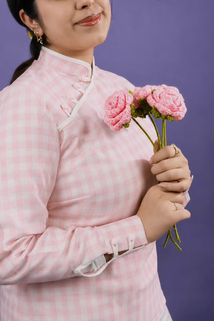 Peachy Pink Loop Cinch Top