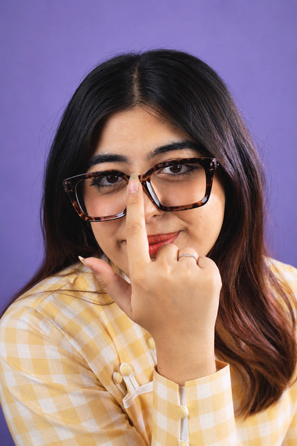 Tortoiseshell Brown Square glasses