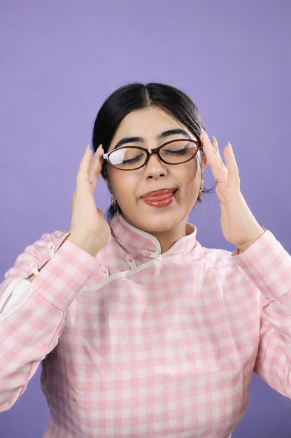 Espresso Oval Frame Glasses
