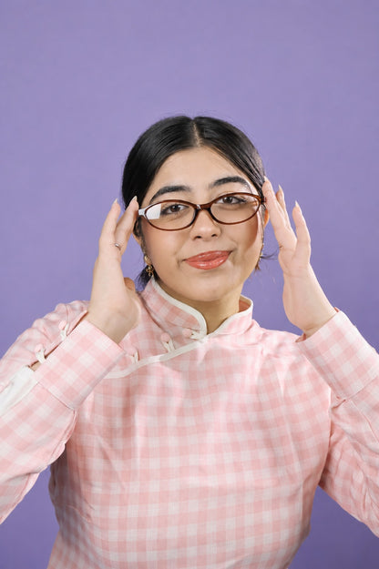Espresso Oval Frame Glasses