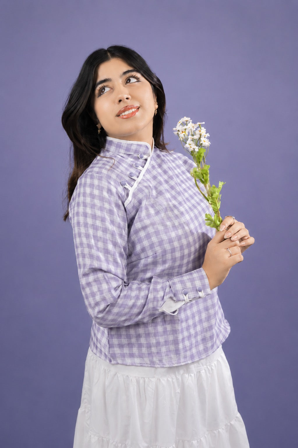 Lavendar Lilac Loop Cinch Top