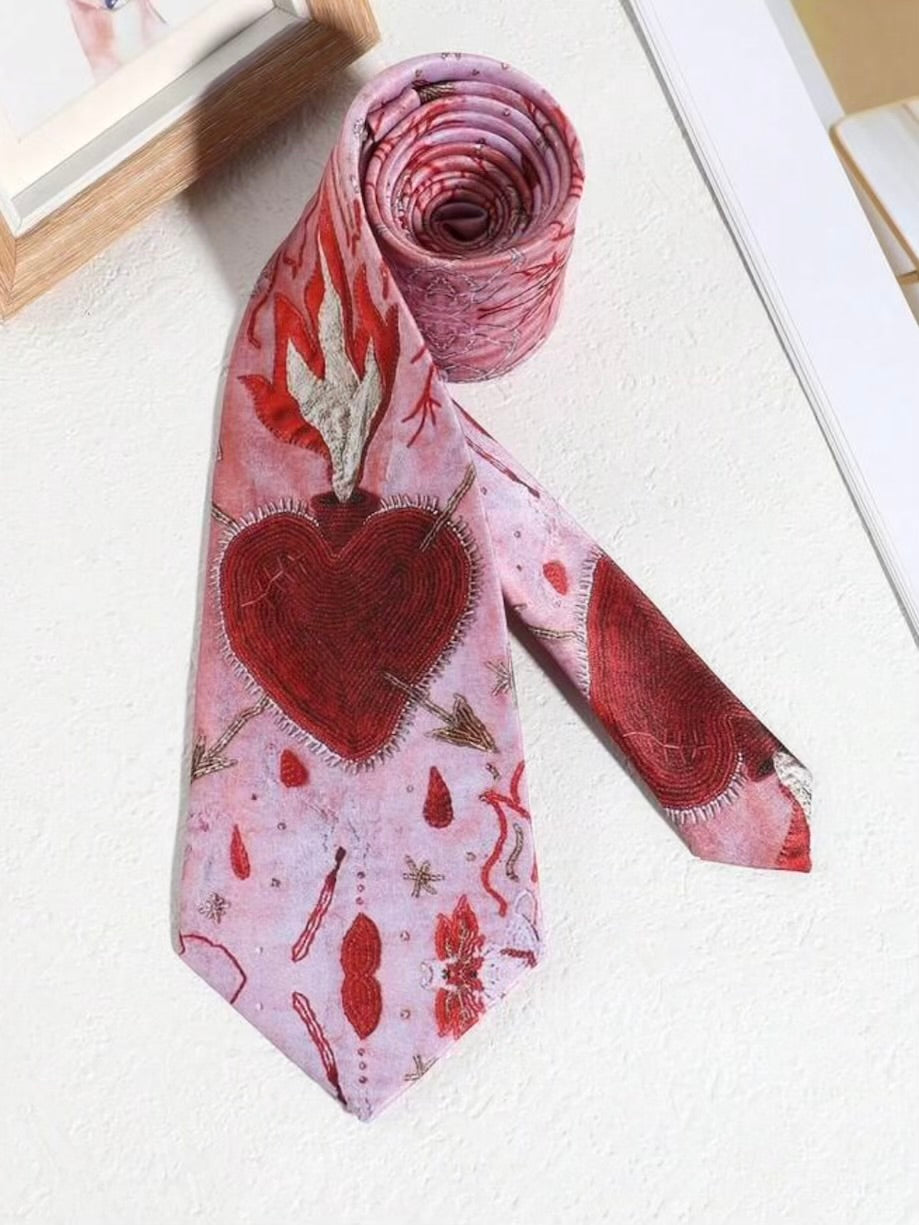 Cupid Flame Pink Neck Tie