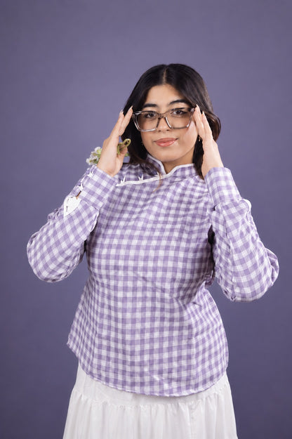 Lavendar Lilac Loop Cinch Top